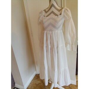 R.Vivimos Women's Summer Cotton Plaid Puff Sleeves Bow Casual Off-Shoulder Boho